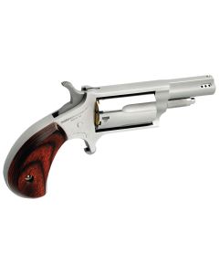 North American Arms NAA22MP Mini-Revolver22 WMR 5 Shot 1.63" Ported Barrel,Overall Stainless Steel Finish, Rosewood Birdshead Grip