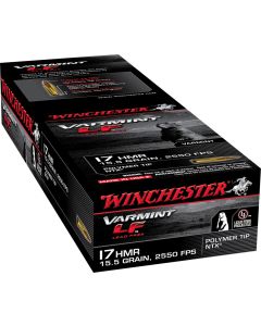 Winchester Ammo S17HMR1LF Varmint LF17HMR 15.5gr Polymer Tip NTX 50 Per Box/20 Case