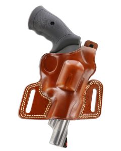Galco SIL104 SilhouetteOWB Tan Leather Belt Slide Fits Ruger GP100 Fits S&amp;W L Frame Fits 3-4.25" Barrel Right Hand