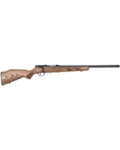 Savage Arms 96734 93R17 BV Full Size 17 HMR 5+1 21" Matte Black Heavy Barrel, Matte Black Drilled &amp; Tapped Carbon Steel Receiver, Natural Brown Fixed Laminate Stock, Right Hand