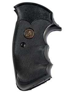 Pachmayr 03265 Gripper Professional Grip Checkered Black Rubber with Finger Grooves for S&amp;W K/L Frame with Square Butt