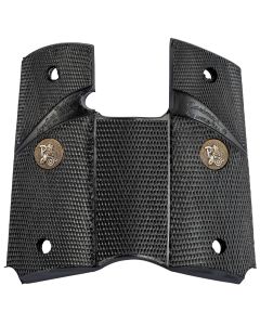 Pachmayr 02545 Signature Grip Wraparound Checkered Black Rubber for Colt Officer