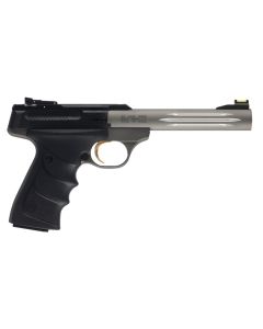 Browning 051461490 Buck Mark Lite *CA Compliant 22 LR 10+1 5.50" Matte Gray Fluted Barrel, Serrated Steel Slide, Matte Gray Aluminum Frame &amp; Black Ultragrip RX Grips