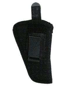 Uncle Mike's 21106 GunMate Hip Holster Size 06 Black Tri-Laminate Belt Clip/Belt Loop Fits Med Frame Pistol Fits 4" Barrel Belt 2" Wide Ambidextrous