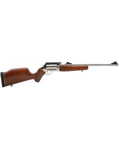 Rossi SCJ4510SS Circuit Judge45 Colt (LC) Caliber or 410 Gauge with 5rd Capacity, 18.50" Barrel, Polished Stainless Metal Finish &amp; Hardwood Monte Carlo Stock Right Hand (Full Size)