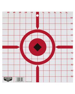 Birchwood Casey 37210 Rigid Sight-In Crosshair Hanging Tagboard 12" Black/White 10 Pack
