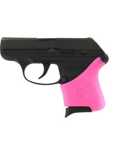 Hogue 18107 HandAll Hybrid Grip Sleeve made of Rubber with Textured Pink Finish for Ruger LCP