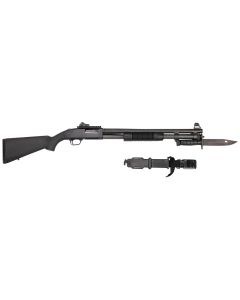 Mossberg 50771 590A1 Tactical SPX 12 Gauge 3" 8+1 20" Parkerized Heavy-Walled Barrel Black Rec with Ghost Ring Rear Sight Black Synthetic Stock Right Hand Includes Bayonet Lug
