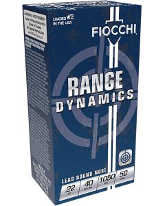 Fiocchi 22FLRN Field Dynamics High Velocity 22LR 40gr Lead Round Nose 50 Per Box/100 Case