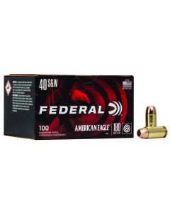 Federal AE40R100 American Eagle Handgun 40S&amp;W 180gr Full Metal Jacket 100 Per Box/5 Case