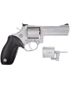 Taurus 2992049 Tracker 992 22 LR or 22 WMR 9rd 4" Barrel, Overall Matte Finish Stainless Steel &amp; Black Ribber Grip Includes Cylinder