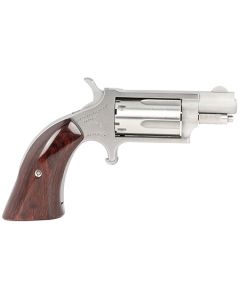 North American Arms 1860250 1860 Sheriff 22 WMR Caliber with 2.50" Barrel, 5rd Capacity Cylinder, Overall Stainless Steel Finish &amp; Rosewood Boot Grip