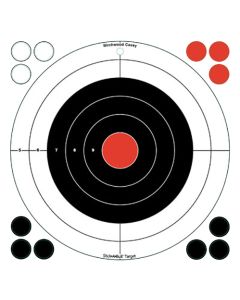 Birchwood Casey 33912 Stick-A-BullSelf-Adhesive Paper Black/Red/White 12" Bullseye 5 Pack