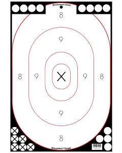 Birchwood Casey 34615 Shoot-N-C Reactive Target Self-Adhesive Paper Black/White 12"x18" Silhouette 5 Pack