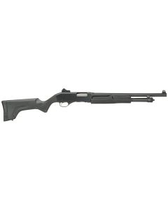 Stevens 19487 320 Security 12 Gauge 3" 5+1 18.50" Matte Black Carbon Steel Barrel, Matte Black Synthetic Stock, Ambidextrous, Ghost Ring Sight Includes Fixed Cylinder Bore Choke