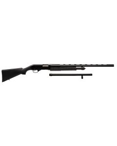 Stevens 19490 320 Field Combo 12 Gauge 3" 5+1 18.50"/28" Matte Black Vent Rib Barrel, Black Aluminum Receiver, Black Synthetic Fixed Stock