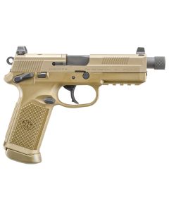 FN 66968 FNX Tactical 45 ACP5.30" Threaded Barrel 15+1 ,Flat Dark Earth , Manual Safety , Night Sights