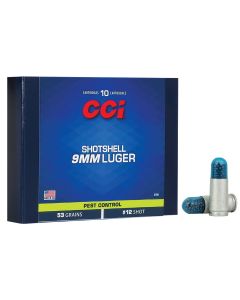 CCI 3790 Pest Control Shotshell 9mmLuger 53gr #12Shot 10 Per Box/20 Case