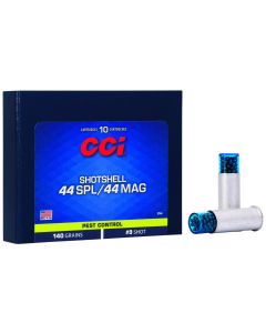 CCI 3744 Pest Control Shotshell 44Sp/44Rem Mag 140gr #9Shot 10 Per Box/20 Case