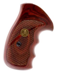 Pachmayr 63020 Renegade Grip Checkered Rosewood Laminate with Finger Grooves for S&amp;W K/L Frame