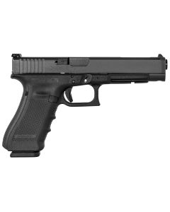 Glock UG4130101MOS G41 Gen4 Competition MOS 45 ACP 10+1 5.31" Steel Barrel, Matte Black Serrated w/MOS Cuts Steel Slide, Black Polymer Frame w/Picatinny Rail, Black Interchangeable Backstrap Grip