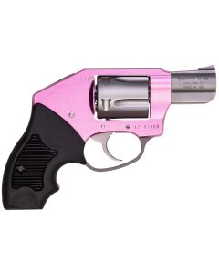 Charter Arms 53851 Undercover Lite Chic Lady Small 38 Special 5 Shot 2" High Polished Stainless Steel Barrel &amp; Cylinder, Pink Aluminum Frame w/Black Finger Grooved Rubber Grip, Concealed Hammer