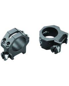 Weaver Mounts 48360 Four-Hole Skeleton RingsMatte Black 1" Medium