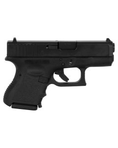 Glock UI2650201 G26 Gen3 Subcompact 9mm Luger3.43" Barrel 10+1, Black Frame &amp; Slide, Finger Grooved Textured Polymer Grip, Safe Action Trigger (US Made)