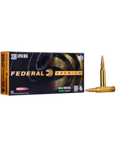 Federal GM338LM2 Premium Gold Medal 338LapuaMag 300gr Sierra MatchKing BTHP 20 Per Box/10 Case