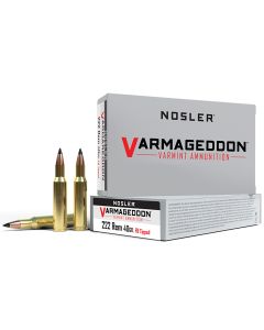 Nosler 65135 Varmageddon222Rem 40gr Flat Base Tipped 20 Per Box/20 Case