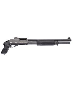 Hogue 08715 Tamer Pistol Grip &amp; Forend Black Rubber with Finger Grooves, Polymer Forend for Remington 870