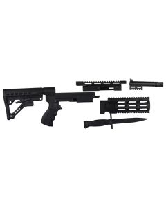 Archangel AA597R AR-15 Style Conversion Stock Black Synthetic 6 Position for Remington 597