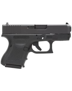 Glock PG3350201 G33 Gen4 Sub-Compact 357 Sig 9+1 3.43" Black Polygonal Rifled Barrel, Matte Black Serrated Slide, Black Polymer Frame, Black Textured Finger Grooved Polymer Grip, Right Hand