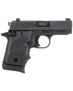 Sig Sauer 9389BRGAMBI P938 Micro-Compact BRG 9mm Luger 3" 7+1 Black Nitron Stainless Steel Black Hogue Rubber Grip