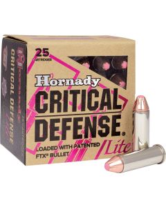 Hornady 90300 Critical Defense Lite 38Special 90gr Hornady Flex Tip eXpanding 25 Per Box/10 Case