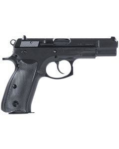 CZ-USA 91130 CZ 75 B9mm Luger 16+1 4.60" Black Steel Barrel &amp; Serrated Steel Slide, Black Polycoat Steel Frame w/Beavertail, Black Plastic Grip