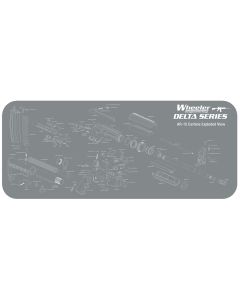 Wheeler 156824 AR-15 Maintenance Mat Delta Gray/White Neoprene Top w/Rubber Back 20"x47" AR-15 Parts Diagram