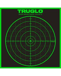 TruGlo TG10A6 Tru-See Grid Self-Adhesive Heavy Paper Black/Green 12"x12" Bullseye 6 Pack