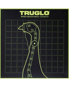 TruGlo TG12A6 Tru-See Turkey Target Self-Adhesive Heavy Paper Black/Green 12"x12" 6 Pack