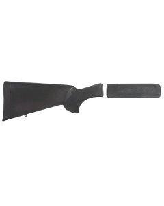 Hogue 08712 OverMolded Combo Kit Black Synthetic with Forend for Remington 870