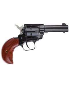 Heritage Mfg RR22MB3BH Rough Rider22 LR/22 WMR 6 Shot, 3.50" Black Steel Barrel, Cylinder &amp; Zinc Alloy Frame, Cocobolo Bird Head Grip, Hammer/Thumb Safety, Exposed Hammer