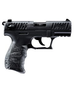 Walther Arms 5120333 P22 *CA Compliant 22 LR 10+1 3.42" Matte Black Tenifer Serrated/Steel Slide, Black Polymer Frame w/Picatinny Rail, Black Interchangeable Backstrap Grips