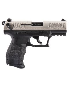 Walther Arms 5120336 P22 *CA Compliant 22 LR 10+1 3.42" Nickel Serrated/Steel Slide, Black Polymer Frame w/Picatinny Rail, Black Interchangeable Backstrap Grips