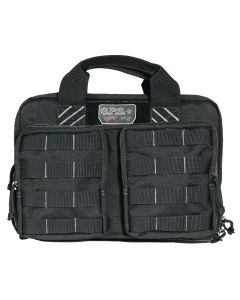 GPS Bags T1311PCB Tactical Quad +2 Black 1000D Polyester with YKK Lockable Zippers, 8 Mag Pockets, 2Ammo Front Pockets, Visual ID Storage System &amp; Holds Up To 6 Handguns