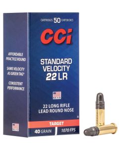 CCI 0035 Standard Velocity22LR 40gr Lead Round Nose 50 Per Box/100 Case