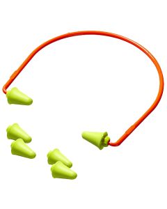 Peltor 97065 Sport Banded Earplugs Foam 28 dB Behind The Head Yellow Buds with Orange Band Adult 1 Pair