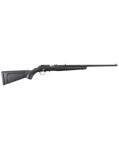 Ruger 8321 American RimfireFull Size 22 WMR 9+1 22" Satin Blued Alloy Steel Barrel, Drilled &amp; Tapped Receiver, Black Synthetic Adj LOP Stock, Right Hand