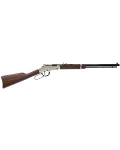 Henry H004SE Silver EagleFull Size 22 Short/ 22 Long/ 22 LR (16 LR/21 Short) 20" Blued Barrel, Nickel-Plated Metal Finish, American Walnut Stock Right Hand