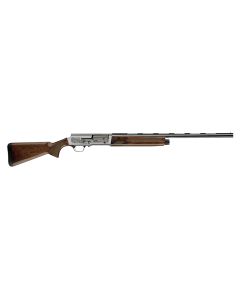 Browning 0118203004 A5 Ultimate 12 Gauge 28" Barrel 3" 4+1, Blued Barrel, Engraved Satin Nickel Finished Receiver, Gloss Oil Grade III Turkish Walnut Stock With Close Radius Pistol Grip
