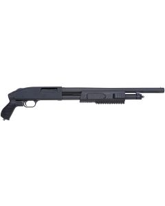 Mossberg 57340 500 JIC FLEX 12 Gauge 5+1 3" 18.50" Cylinder Bore Steel Barrel, Matte Blued Metal Finish, Synthetic Flex Pistol Grip Stock, Includes Custom Carry Case